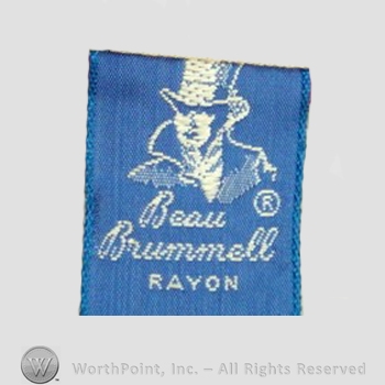 Clothing label : Beau Brummell.
