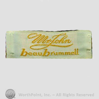Clothing label : Beau Brummell.
