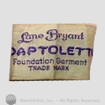 Clothing label : Lane Bryant.