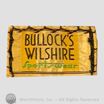 Clothing label : Bullock&rsquo;s Wilshire.