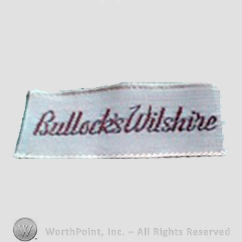 Clothing label : Bullock&rsquo;s Wilshire.