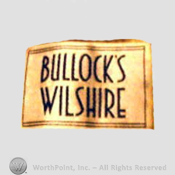 Mark with Clothing label : Bullock&rsquo;s Wilshire. | #384170