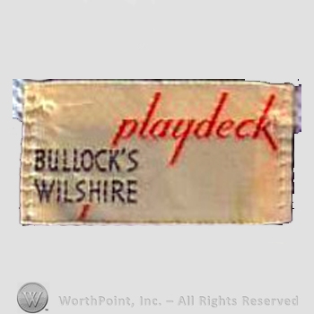 Clothing label : Bullock&rsquo;s Wilshire.