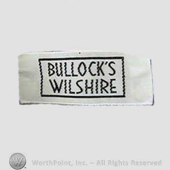 Clothing label : Bullock&rsquo;s Wilshire.