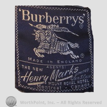 Clothing label : Burberrys.