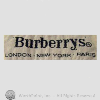 Clothing label : Burberrys.