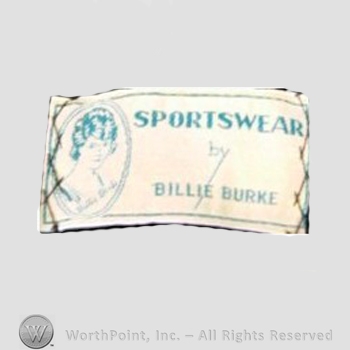 Clothing label : Billie Burke.