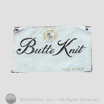 Clothing label : Butte Knit.