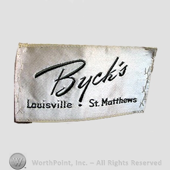 Clothing label : Byck&rsquo;s.