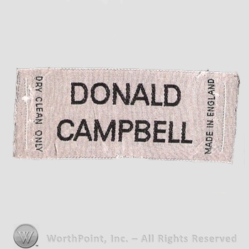 Clothing label : Donald Campbell.