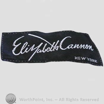 Clothing label : Elizabeth Cannon.