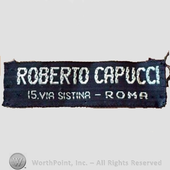 Clothing label : Roberto Capucci.