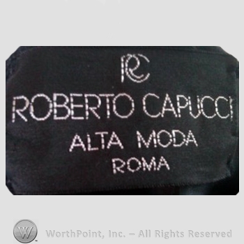 Clothing label : Roberto Capucci.