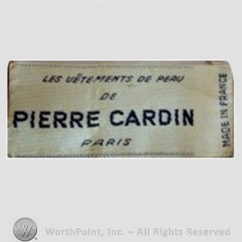 Clothing label : Pierre Cardin.