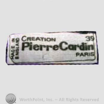 Clothing label : Pierre Cardin.