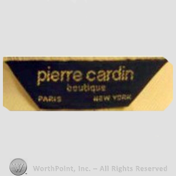 Clothing label : Pierre Cardin.