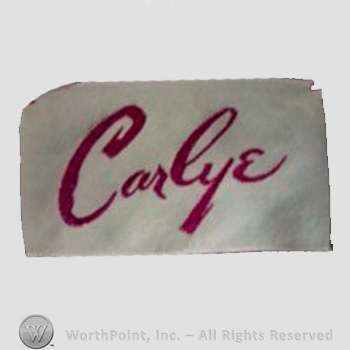 Clothing label : Carlye Dress Corporation.