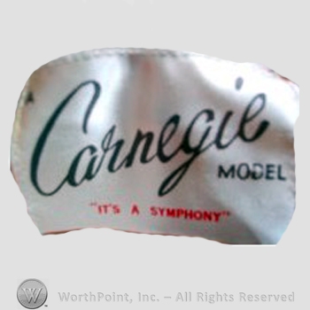 Clothing label : Carnegie of London.