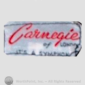 Clothing label : Carnegie of London.