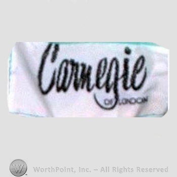 Clothing label : Carnegie of London.