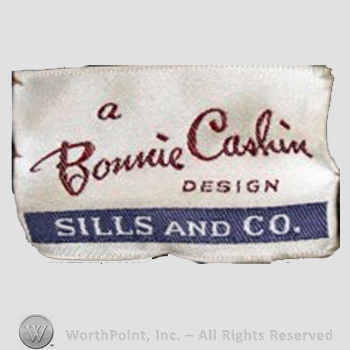 Clothing label : Bonnie Cashin.