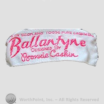 Clothing label : Bonnie Cashin.