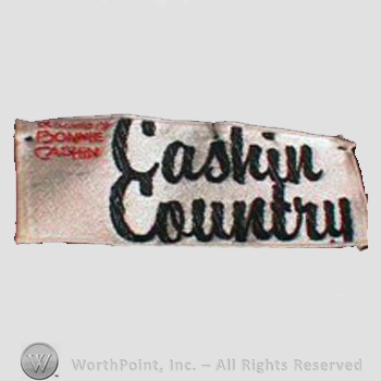 Clothing label : Bonnie Cashin.