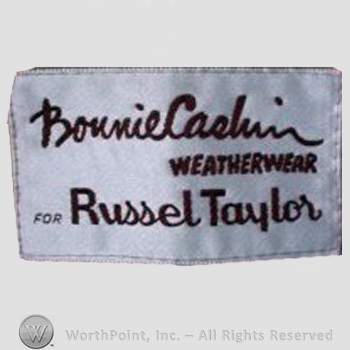 Clothing label : Bonnie Cashin.