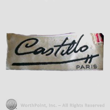 Clothing label : Antonio del Castillo.