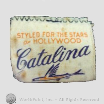 Clothing label : Catalina Sportswear.