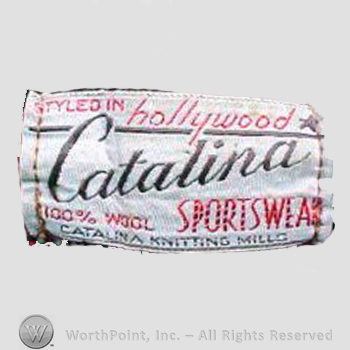 Clothing label : Catalina Sportswear.