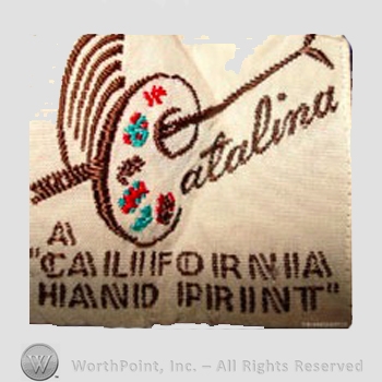 Clothing label : Catalina Sportswear.