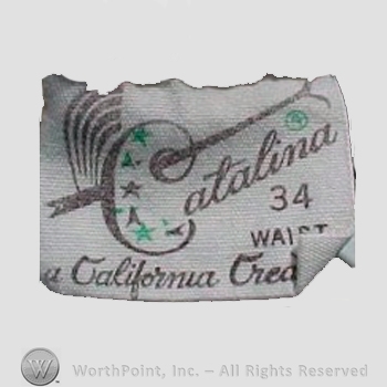 Clothing label : Catalina Sportswear.