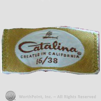 Clothing label : Catalina Sportswear.