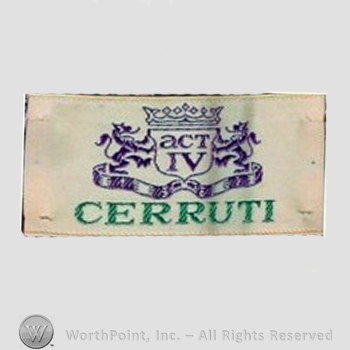 Clothing label : Cerutti.