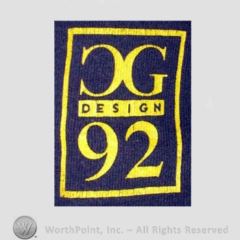 Clothing label : CG Design.