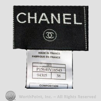 Clothing label : Chanel.