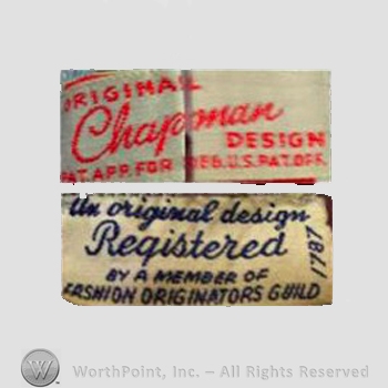 Clothing label : Ceil Chapman.
