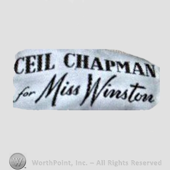 Clothing label : Ceil Chapman.