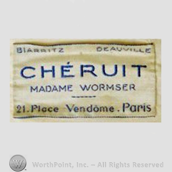 Clothing label : The House of Cheruit.