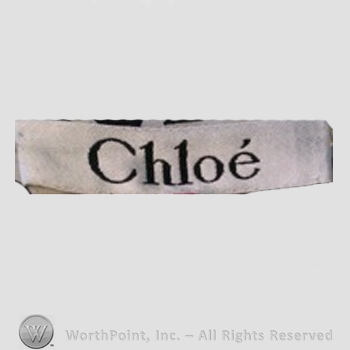 Clothing label : Chloe.
