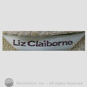 Clothing label : Liz Claiborne .