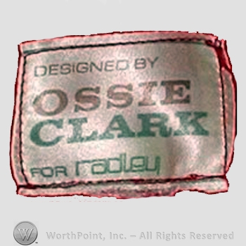 Clothing label : Ossie Clark.