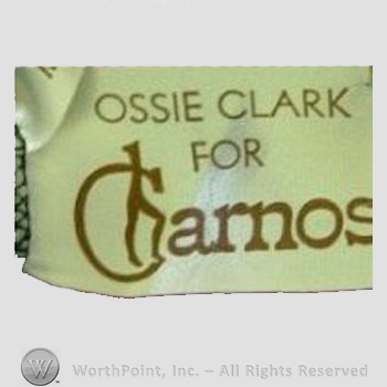 Clothing label : Ossie Clark.