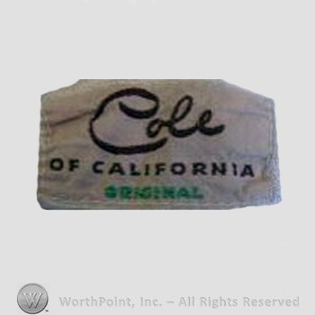 Clothing label : Cole of California.