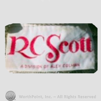 Clothing label : Alex Colman.