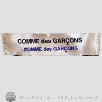 Clothing label : Comme des Garcons.