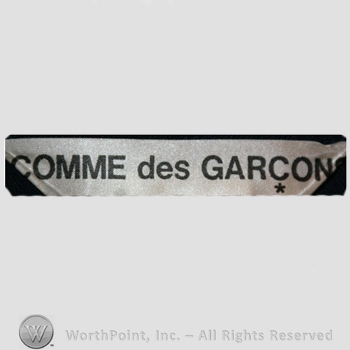 Clothing label : Comme des Garcons.