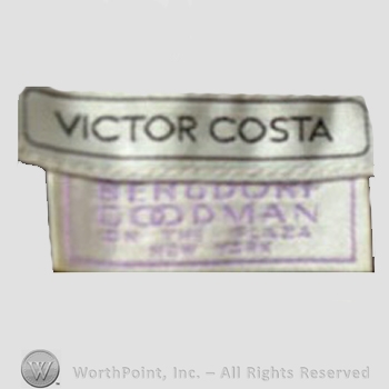 Clothing label : Victor Costa.