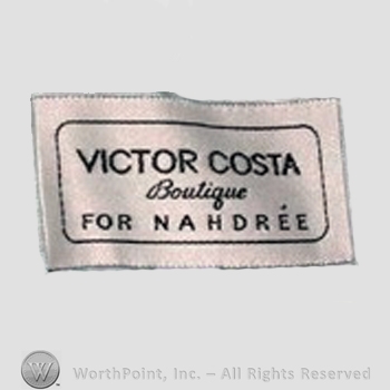 Clothing label : Victor Costa.